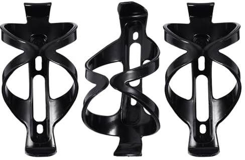 ROMISBABA Lot de 3 Porte-bidon pour Vélo en Plastique PC Noir, Support Bouteille d'eau Léger et Résistant, Compatible VTT et Vélo de Route, Hydratation en Plein Air et Cyclisme