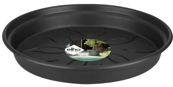 elho Green Basics Untersetzer 65 - Untersetzer für Züchten und Ernten - Ø 65.0 x H 6.9 cm - Schwarz/Living Schwarz