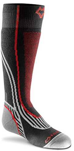 Fox River Medium Weight Ski Socks for Boys, Durable Over The Calf Socks with Thermoregulation, Breathability, Superior Comfort & Odor Control - Black - Medium