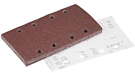 sourcing map 40 Grit 1/3 Sanding Sheet Sander Sandpaper Hook and Loop Pads 8 Hole 10pcs