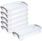 Sumnacon 6pcs superposable boîte à crayons boîte de rangement pour crayon de couleur(transparent)