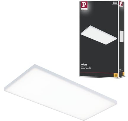 Paulmann Velora LED Panel Frameless 295 x 595 mm, Weiß matt, 3000 K, Warmweiß, Deckenleuchte