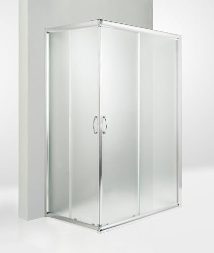 Hydra Box Doccia 3 Lati Porta Scorrevole 80x120x80 cm Opaco