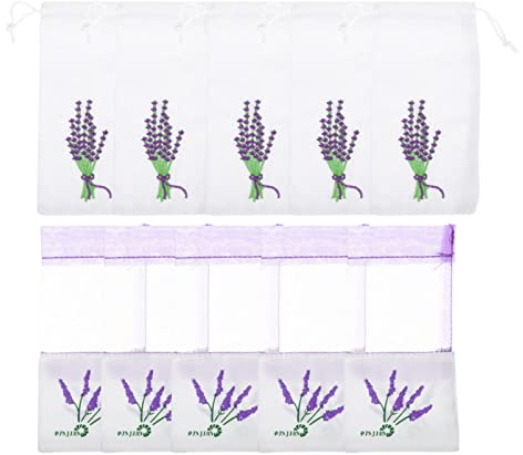 Cabilock 10 Stücke Duft Lavendelsäckchen Lavendel Beutel Sack Leere Organzasaeckchen Organza Säckchen zum Befüllen Schmuckbeutel Duftsäckchen für Süßigkeiten Hochzeit Gastgeschenke