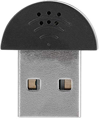 Mini micrófono USB, portátil USB Mini Studio Micrófono de Voz Grabación Audio Mic Adaptador para computadora PC(Negro)