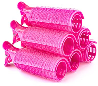 Vonature Haarwurzelclip, Volumen am Haaransatz, selbsthaftende Lockenwickler, Volumenspange, Haar Styling Clip, Volumizing Hair root clip, Klammern, Volumizierende Haar Accessoires, 6 Stück pink