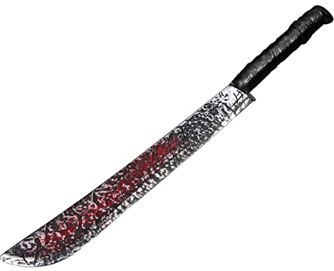 Balinco Machete Costume, Blood Smeared, Halloween Decoration, Carnival, Fancy Dress, Festival Accessories, Zombie Disguise, Toy Weapons