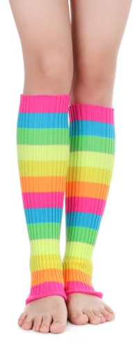 Durio Warme Winter Beinstulpen Damen Y2K Leg Warmers 80er Retro Stulpen | Elastische, weiche Slouch Sock und Beinwärmer für Mädchen, Strick Gestrickt Strümpfe für Cosplay, Party, Fasching & Karneval.