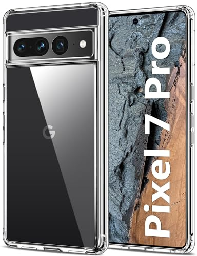 HOOMIL Hülle für Google Pixel 7 Pro, Anti-Vergilbung, Transparent | Stoßfest, Militärschutz, Durchsichtige Kratzfeste Rückseite