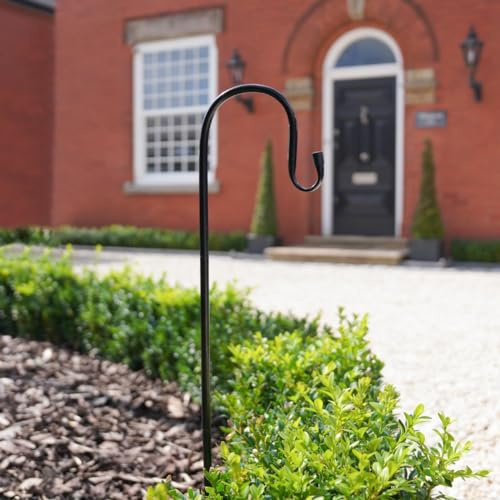 Festive Lights - 51cm or 71cm Shepherd's Crook Hook Pole for Hanging Garden Lights, Lanterns, Fairy String Illumination - Durable Metal Stake, Outdoor Border Pathway Display, Easy Assembly