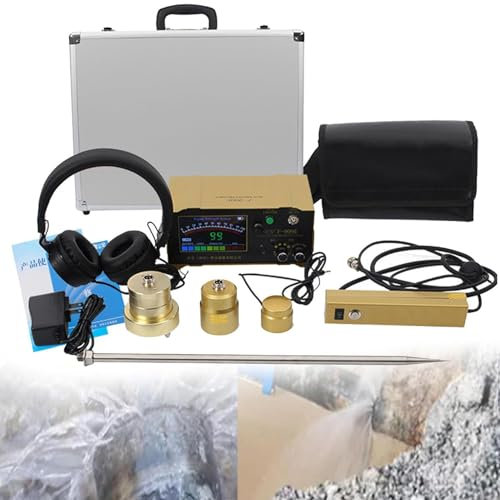URJWAN Detector De Fugas De Agua SubterráNea, Detector De Fugas De Agua De TuberíAs De Instrumentos, con Frecuencia Ajustable De 4 Niveles, Aplicado A Pisos, Paredes, Gabinetes, Etc.