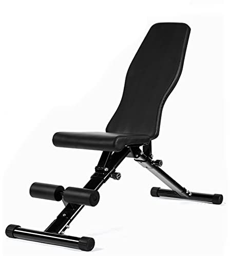 BOSHYUM Bauchmuskelplatte mit verstellbarem Bauchmuskelbrett Fitness Rückenlage Hantel Gymnastikbank Sit-Up-Bank