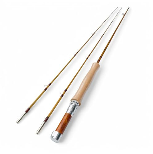 ZHUSROD 5 W | 2,1 m | 2 Stück | Bambus-Fliegenrute | Cross Bataviakill Taper (mit extra Spitze)