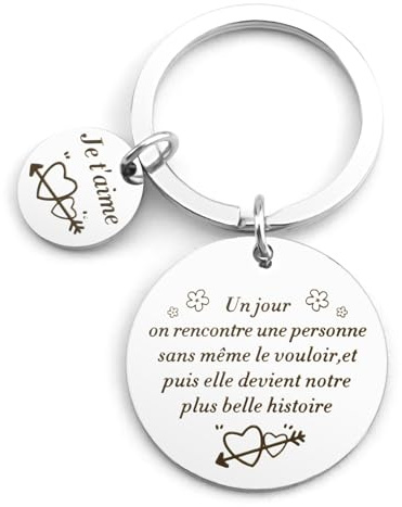 Lerdrtuin Cadeau Saint Valentin Femme Cadeau Femme Porte Clef Cadeau Couple Amoureux Amour Cadeau Homme