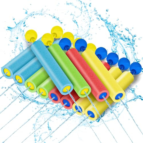 Lehoo Castle Pistola de Agua, 12 Pack Pistola de Agua Niños, 9.1m de Alcance, Piscina Juguetes para Batalla, Playa, Juego al Aire Libre