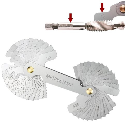 52 Blätter Edelstahl Gewindelehre Metrisch 60grad,Gewindelehre Metrisch Zoll,Gewindelehre, Gewindelehre Metrisch/Zoll Aus Federstahl,52 Blätter Metrisch/Whitworth Edelstahl Gewindelehre