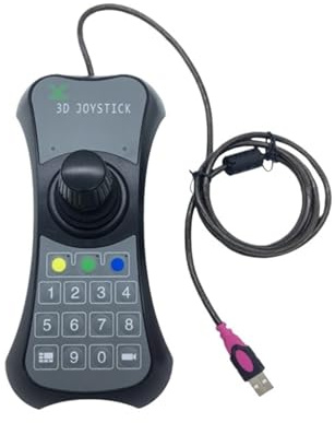 DMETE Controlador de palanca de mando Caja de control de imágenes de comunicación SMC72-USB, controlador de caja de control portátil Joystick de tres ejes Joystick Hall Maniobras seguras