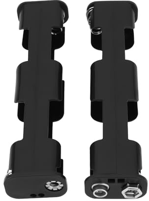 The Lord of the Tools Lot de 2 supports de piles AA 4 cellules dos à dos pour piles AA 108 x 26 x 17 mm avec boucle 9 V compatible avec détecteur de métaux GTA GTAx GTX GTP GTI