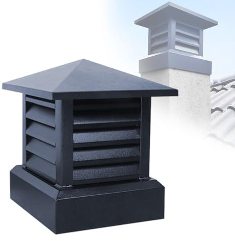 HARELA Chapeau De Cheminée De Toit, Villa Chapeau De Cheminée en Alliage D'aluminium, Chapeau De Protection Contre La Pluie Et La Neige, pour Une Meilleure Ventilation des Cheminées(50cm/19.7in)