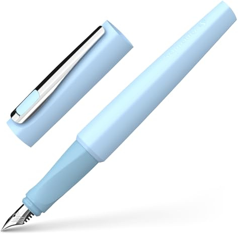 Schneider Tomo 168823 Stylo plume (rechargeable avec des cartouches d'encre standard, convient aux droitiers et gauchers) Bleu glacier