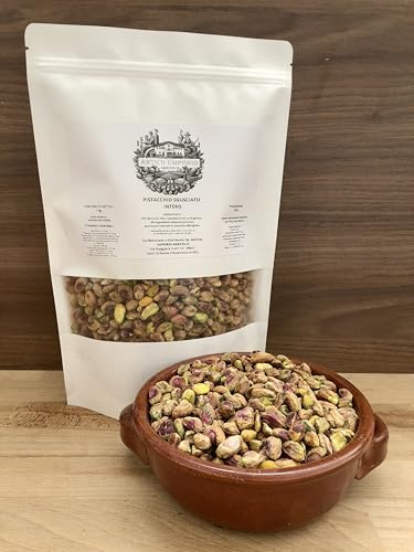 Pistacchio Sgusciato Intero Crudo - Qualità Premium | Non Salati, Naturali e Croccanti 0,5 Kg - Senza Sale, Senza conservanti o Additivi - In Pratico Sacchetto in Kraft Richiudibile -