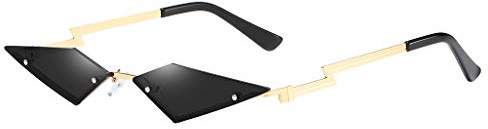 boseucn Sonnenbrille Damen Herren Unisex Outdoor Fotografie Sportbrille Winddicht Dreieck Kleine Schmale Coole Brille Party Reise Fotoshooting UV400 Schutz Schutzbrille Frauen Männer Geschenke