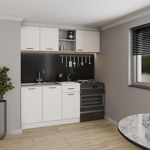 haaus Küchenzeile Kara, Weiß, L 180 cm