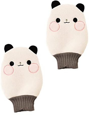 Beaupretty 2 Pièces Serviette de Douche et Manchons Exfoliants pour Corps Set de Bain pour Nettoyer et Masser la Peau