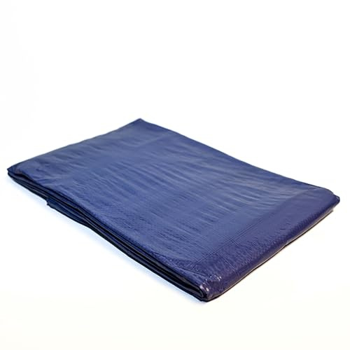 Blue 80gsm Economy Tarpaulin 10m x 10m - Heavy Duty Waterproof Cover UV Resistant Ideal for Outdoor Camping Construction and Garden Use