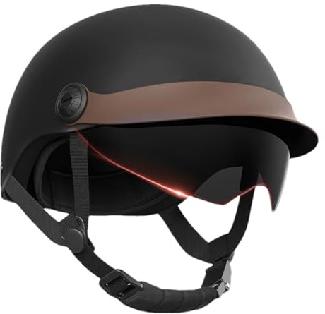 Motorcycle Half Cashet - Cruiser Scooter Street Ride Shellcap con Visor