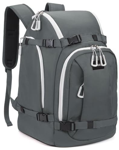 MIGGEEY Sac à Chaussures de Ski avec Compartiment pour Casque et Bottes [50 L] - Sac à Dos Multifonctionnel