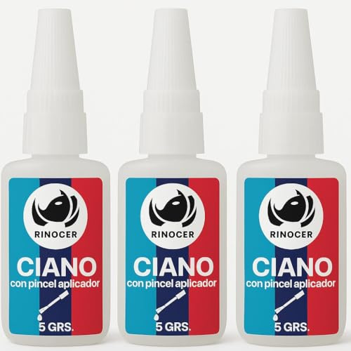 Adhesivo Cianocrilato con pincel aplicador pack 3 x 5 g