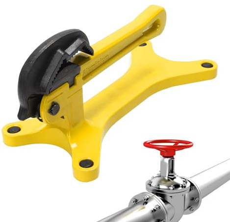 Ruaizel Aluminum Tube Vice, Portable Pipe Vise, 1/8-1-1/2 Pipe Clamp Vise for Repair, Installation, Narrow Space Work Sites(Yellow)