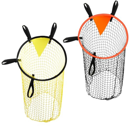 Obiettivo da Calcio 2Pcs, Cestini da calcio, con Cinghie Regolabili per l'allenamento di Precisione Allenamento, con bersagli da calcio netta per allenamento
