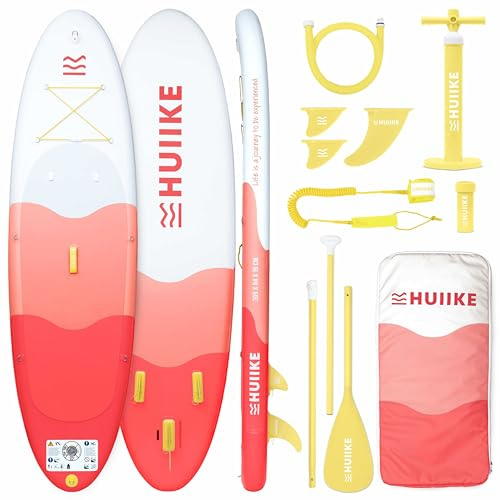 HUIIKE Stand Up Paddle Board för Vuxna med Tillbehör - Paddel, Fenor, Pump. Uppblåsbar Sup-bräda Utmärkt Stabilitet och Hållbarhet. 305 x 84 x 15 cm, Maximal Belastning 130 kg