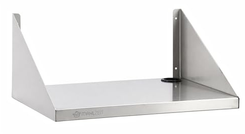 Mahlzeit Edelstahl Mikrowellenregal 55 x 40 cm mit Kabeldurchführung | Mikrowellen Regal, Regal Küche, Küchenregal Wand | Wandregal Küche, Küchenregal hängend, Kitchen Shelf, Wandregal Edelstahl