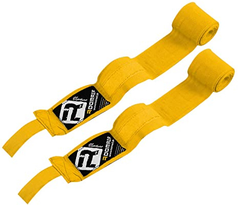 ROOMAIF Boxbandagen Box-Hand Bandagen Innere Boxhandschuhe Kickboxen Boxen 3.5 M Gym Boxing Bandage Training DE (Gelb, 3.5 M)