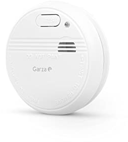 Garza - Detector de Humo Estándar con Sensor Fotoeléctrico, Alarma 85dB, Indicador LED, Botón Test, Funcionamiento sin Cable, Batería 9V Incluida, Ideal para Cocinas y Garajes