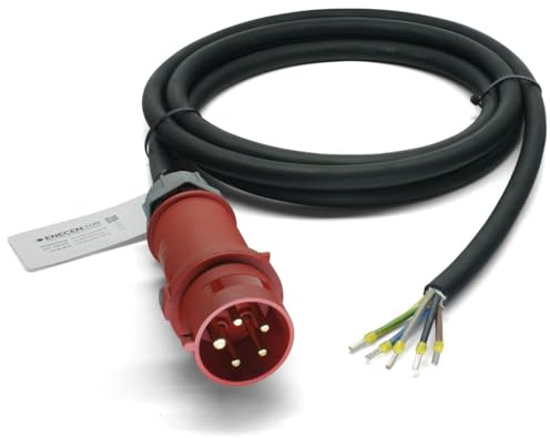 CEE-Anschlusskabel 400V/32A IP44 Gummi H07RN-F 5x4 mm² mit Stecker/freies Ende 5-polig 10m