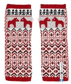 ÖJBRO VANTFABRIK – Pulswärmer/Armstulpen Damen, fingerlose, aus 100% Merinowolle, warm & weich, gestrickt, in verschiedenen Mustern, folkloristisches nordisches Design