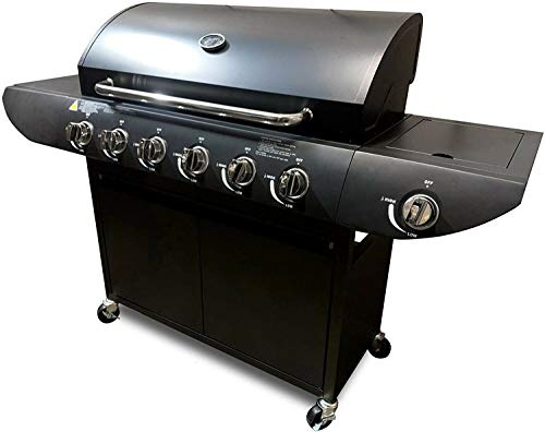 Lagerfeuergrill 6+1 Pro Gasgrill BBQ schwarz
