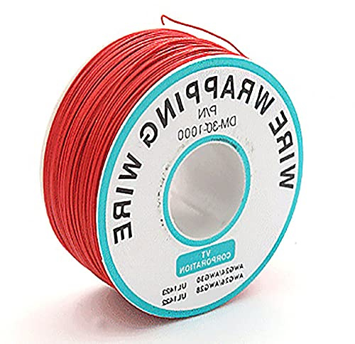 Rosso 30AWG 0.25mm Filo Solido Colorato Filo Elettrico Calibro Bobina Filo di Collegamento Elettronica Kit Stranded Filo di Rame Stagnato FAI DA TE Flessibile e Morbido