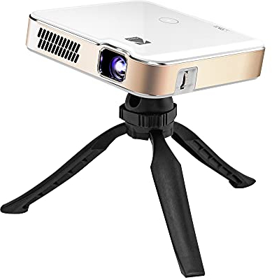 KODAK Luma 400 Portable HD Smart Projector, Wi-Fi, Bluetooth, HDMI and USB Compatible Mini Home Theater System Up to 150, 720p Native Resolution (4K), 200 ansi Lumens, Tripod Included
