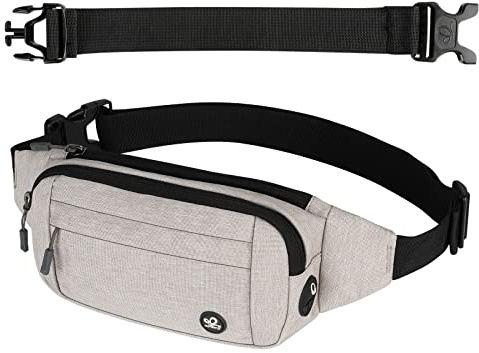 Waterfly Bumbags Waist Fanny Pack Ladies Fashion Bum Bag with Adjustable Belt for Sport Running Hiking Jogging Girls Women Men (Beige)