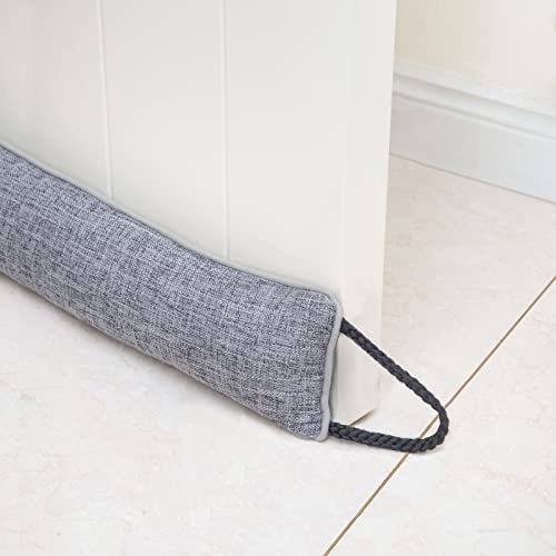 Marwood Zugluftstopper unter der Tür, 106 cm, Windstopper für Tür und Fenster, beschwerter französischer Luft-Tür-Zugluftstopper, Haustür, Schlangen-Geräuschblocker für Unterseite der Tür mit