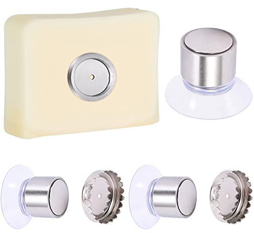 3 Seifenhalter Magnet Ohne Bohren,Scettar Saugnapf-Seifenspender, Edelstahl-Seifenspender FÜr KÜche Und Bad