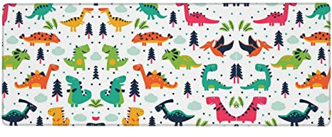 KIDINN Mauspad mit Cartoon-Dinosaurier-Druck, für Büro, Schreibtisch oder Gaming, rutschfeste Tastatur