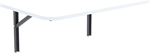 AKKE Klapptisch Wandklapptisch Esstisch - Klappbar Faltbar Platzsparend - Abgerundete Ecken - 70cm x 50cm - Weiß