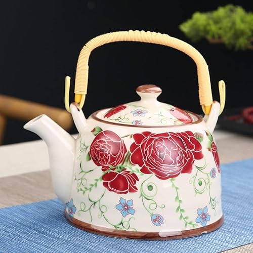 HXSCOO 900 ML Pot Grande capacité en céramique théière en Porcelaine avec Filtre à Eau Chinois Kung fu Bouilloire thé Verres Bouilloire thé Vert (Color : 5)