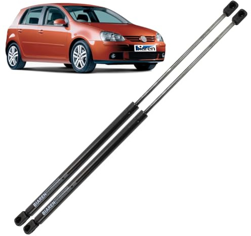 BIAREN Lot de 2 vérins à gaz pour hayon arrière pour Volkswagen VW Golf Mk5 V 2003-2009 Système de levage 535 (N) 450 mm 1K6827550D 1K6827550E